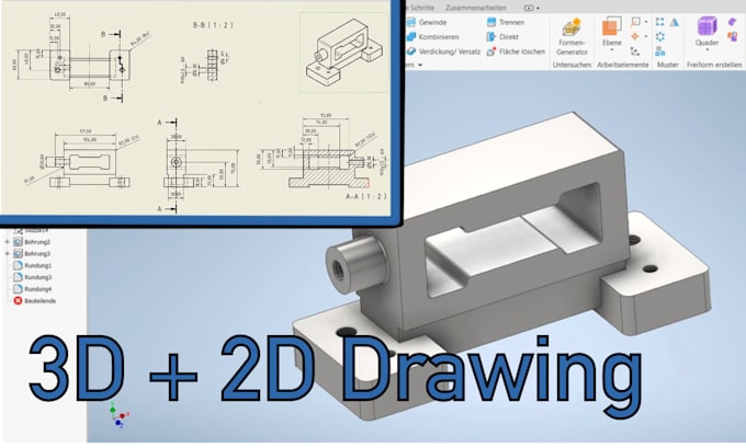 Design 3d models for 3d printing using inventor by Felixh25 | Fiverr