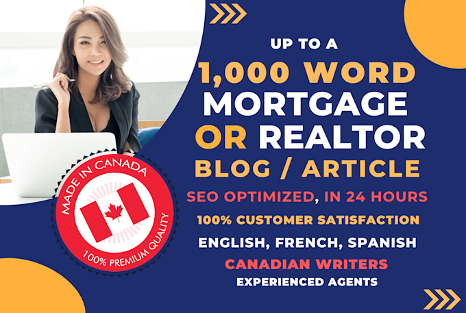 write your mortgage or real estate blog or article up to 1,000 words