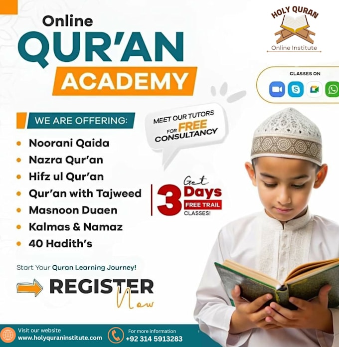 provide online quran classes with proper tajweed