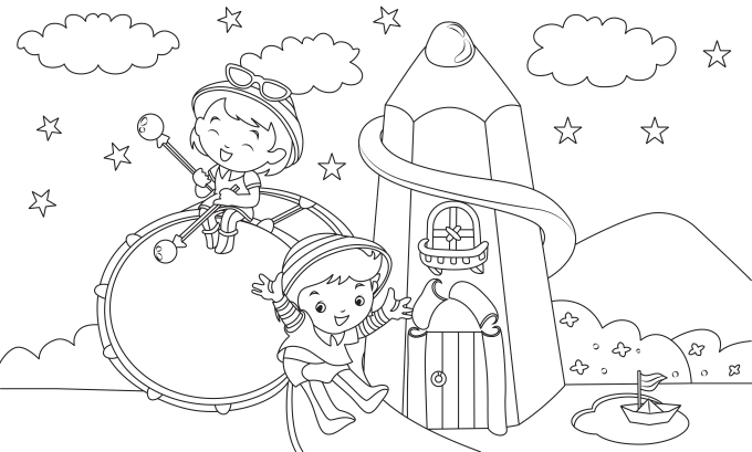 Simple Colouring Pages for Kids 05 Graphic by Sarita_Kidobolt · Creative  Fabrica