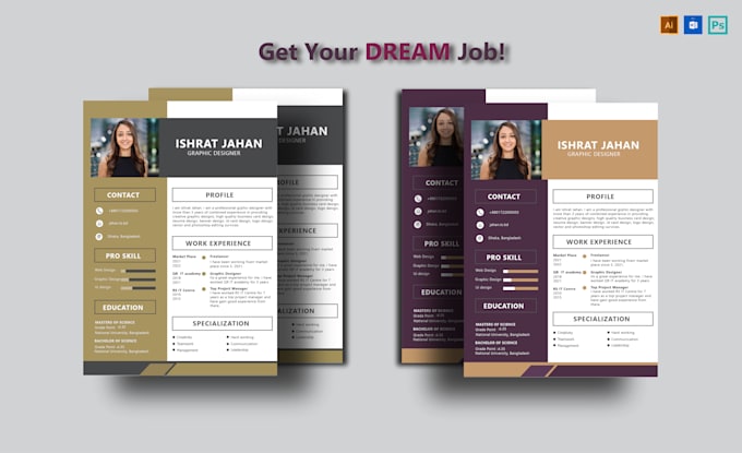 do creative and professional resume design and writing for winning job