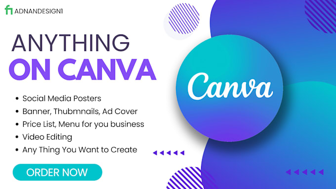 design banner, business card, anything in canva