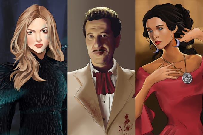 Do dnd illustrations and character art by Mubium Fiverr