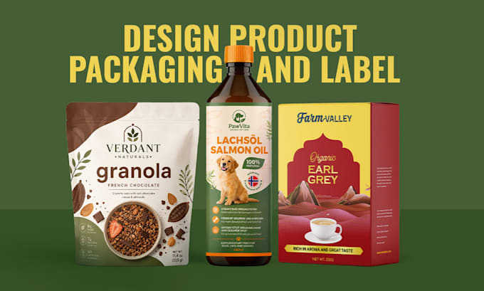 design modern stand up pouch packaging and food bag label