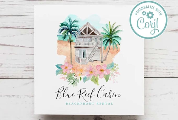 create vacation rental cottage logo