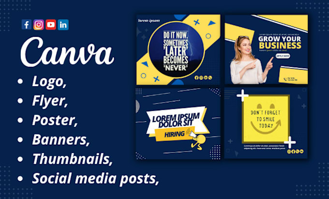 Create canva social media designs by Sadaf_shafakit | Fiverr