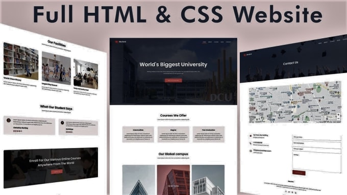 Build a profesional website using html, css and javascript by Nicorm18 ...
