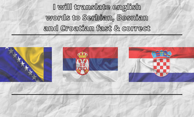 translate english words to serbian fast, correct
