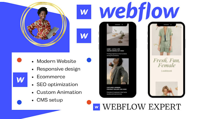 Webflow, webflow website, figma to webflow, webflow design by Funky_web ...