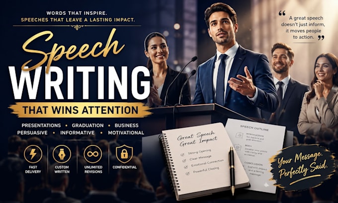 write a persuasive, informative speech, and outline