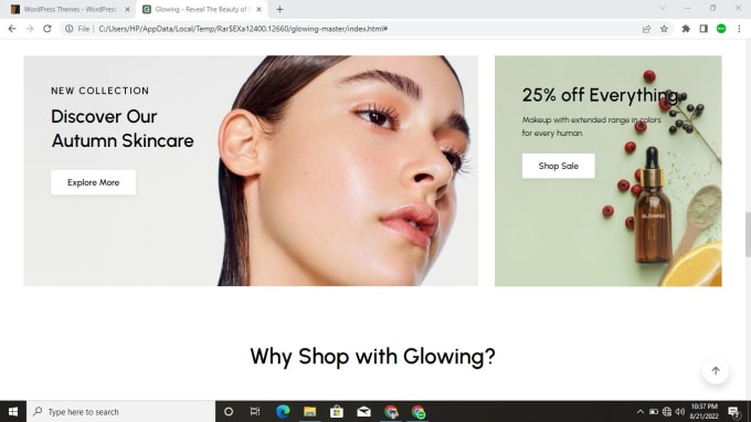 Sell cosmetic website template by Mrabdulbasit10 Fiverr
