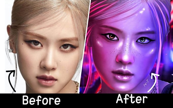 Convert your pictures into digital portrait by Nimratariq384 | Fiverr