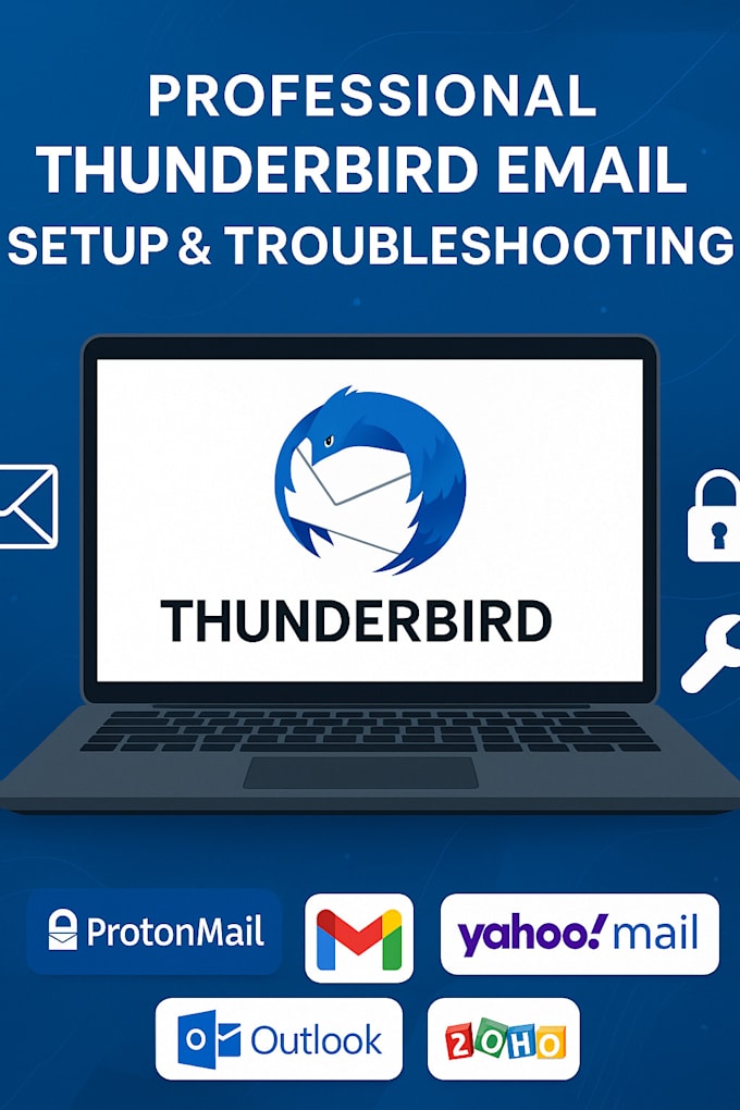 setup and fix thunderbird email app