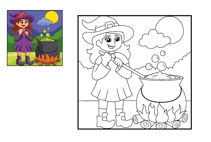 Convert your photo into coloring book pages by Aaliyaghazal | Fiverr