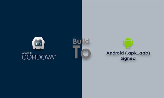 build your cordova project to android apk aab files signed