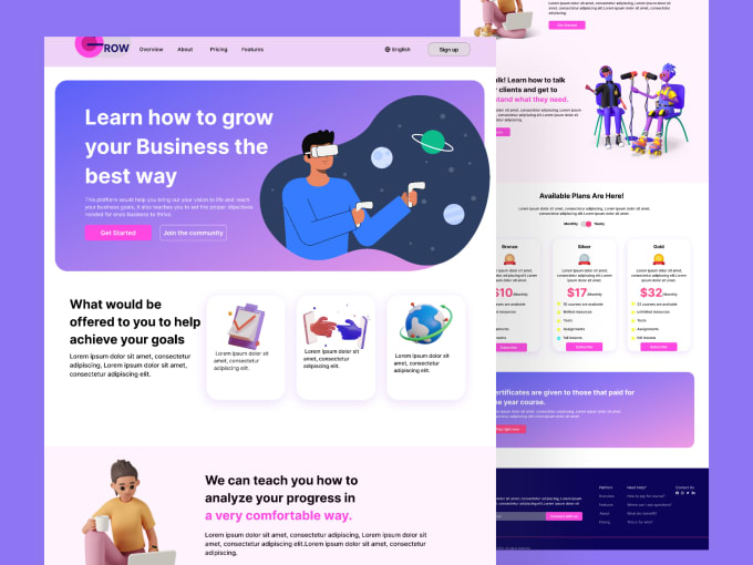 Design modern ui ux design for websites design and landing page by ...