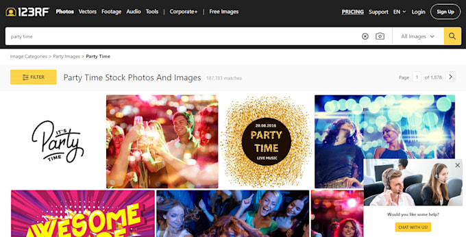 party rental website with booking and photo booth website