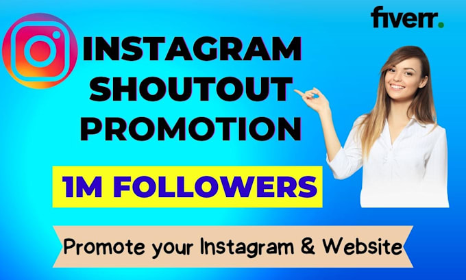 instagram shoutout promotion on 1m followers pages