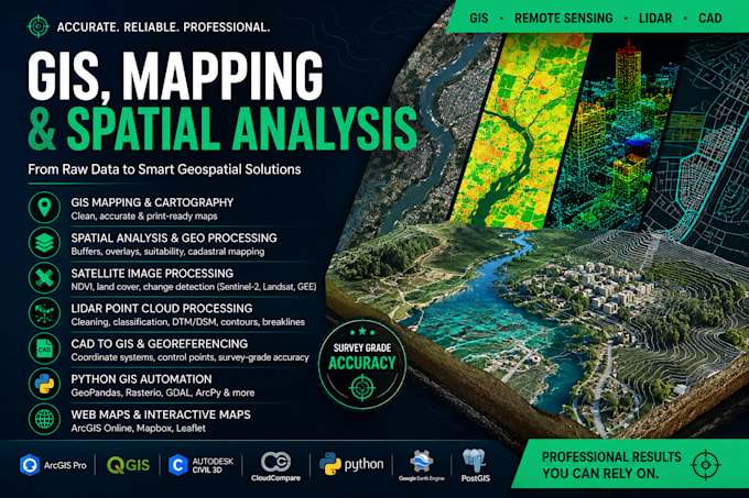 do gis mapping, remote sensing, and lidar point cloud analysis