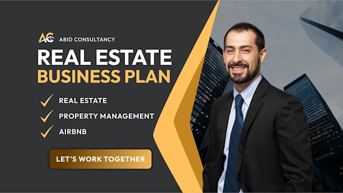 write real estate, property management, and airbnb business plan
