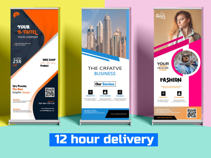 Design roll up banner, x stand banner, pull up banner by Rifatsordar ...