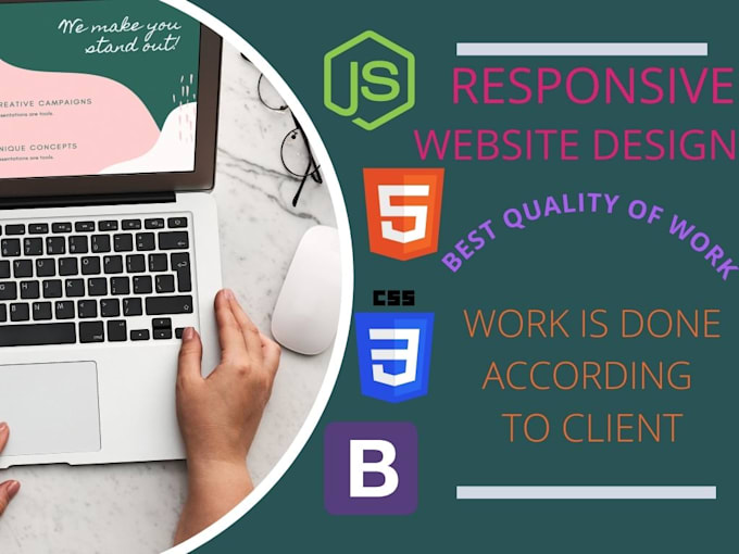 Design a responsive website with html, css, and javascript by ...