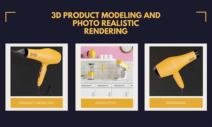 Do 3d realistic product modeling, animations, and rendering by Tomy ...