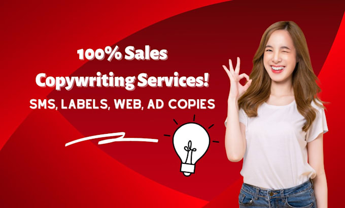 write bulk sale SMS, labels and website copywriting
