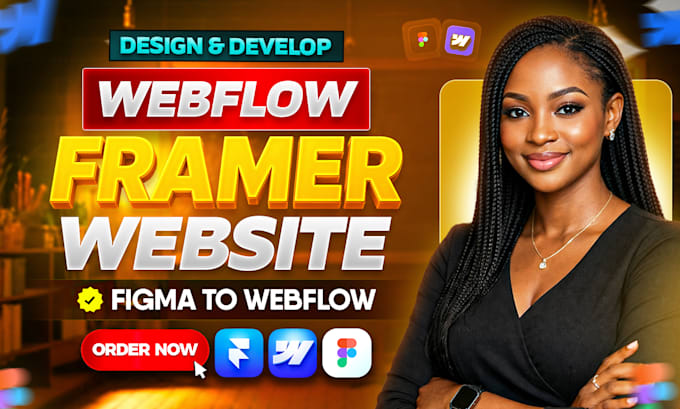 design and develop responsive webflow or framer websites , figma to webflow