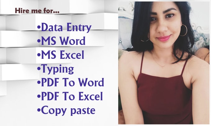Do perfect data entry, typing and copy paste by Nimeshafiv5 | Fiverr