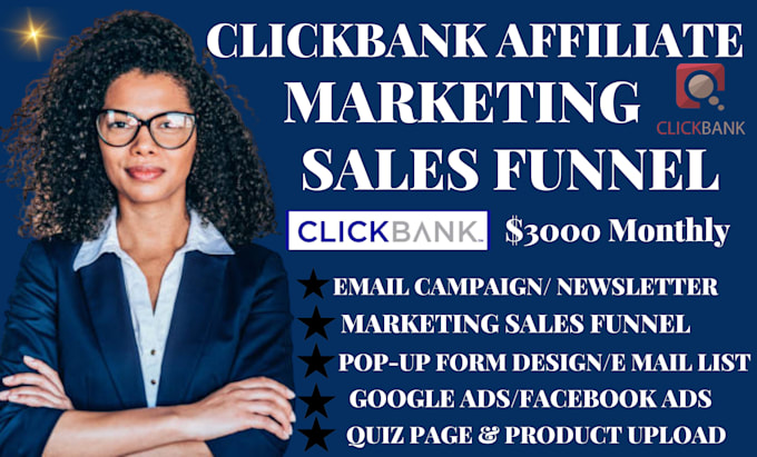 Build clickbank affiliate marketing, clickbank sales funnel, affiliate ...