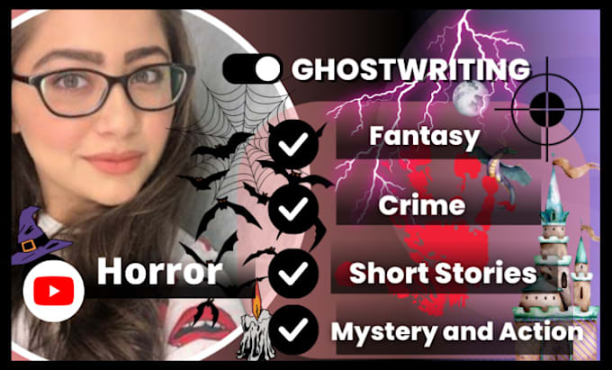ghostwrite horror crime fantasy short stories for youtube