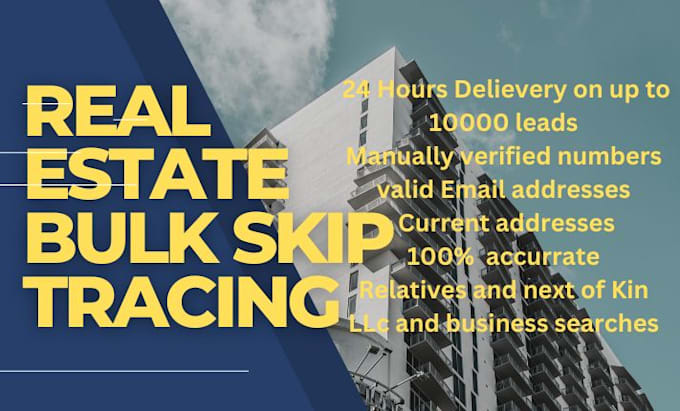 do real estate bulk skip tracing, data mining by tlo