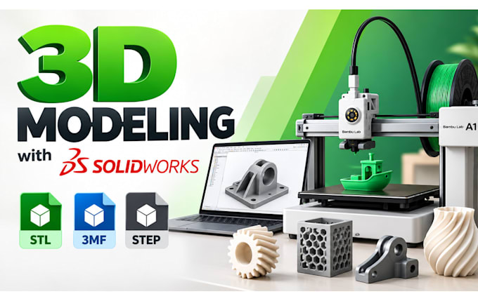 make cad models and provide stl, gcode files for 3d printing