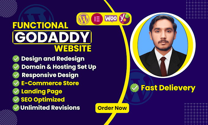 design godaddy website, godaddy wordpress website development