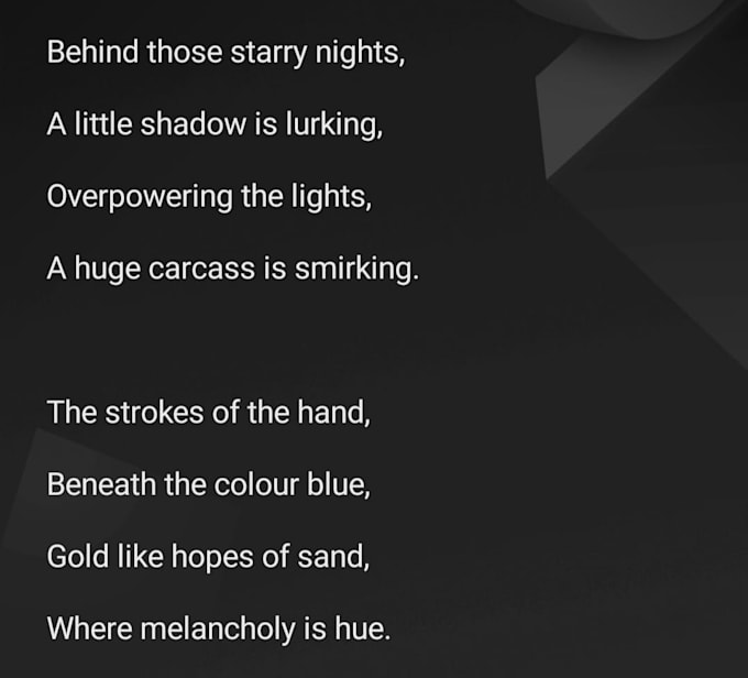 write hindi and english original deep poetry for you