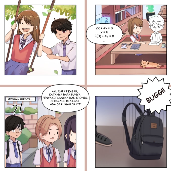 Draw a fanart comic strip in anime style by Kumalieur12 Fiverr