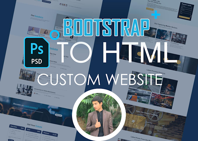 Make an html bootstrap website for you by Jeckxparrow | Fiverr
