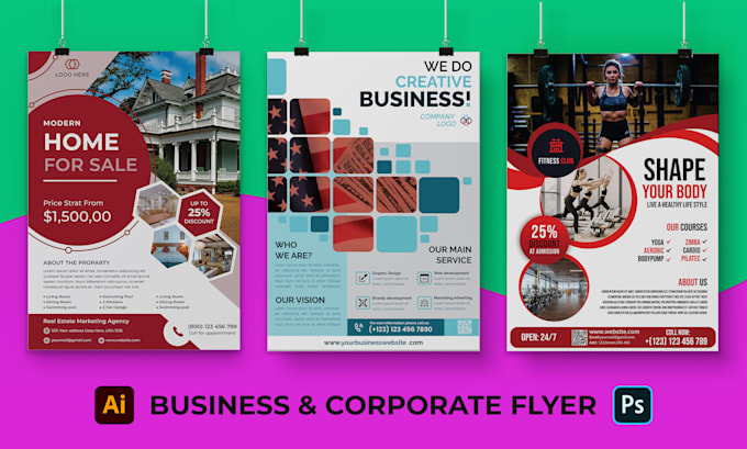 design a modern business flyer, poster or corporate flyer