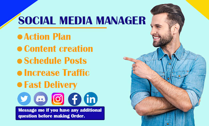 be your social media marketing manager and content creator