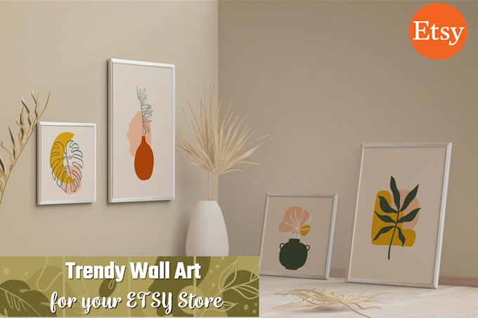 design custom printable wall art for your etsy shop