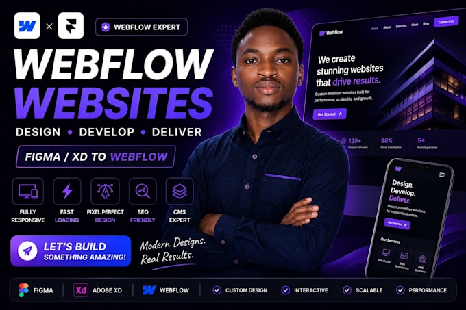 design a webflow website, webflow blog, xd, figma to webflow, webflow expert