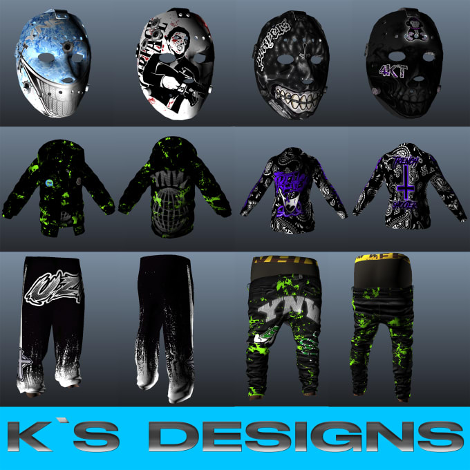 Do fully customizable fivem gang clothing by Kroy600 Fiverr