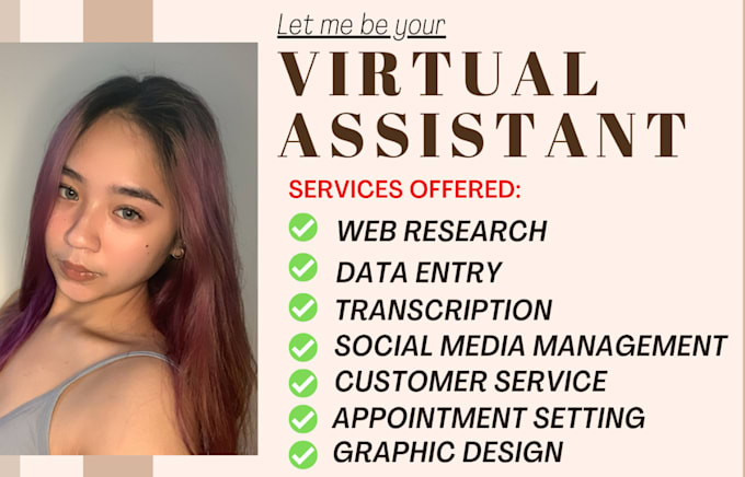 Be your professional virtual assistant by Perezroselle | Fiverr