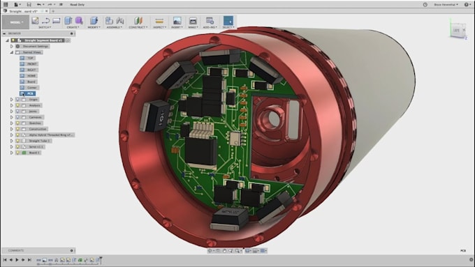 Make you a pcb board with 3d design in eagle and fusion 360 by