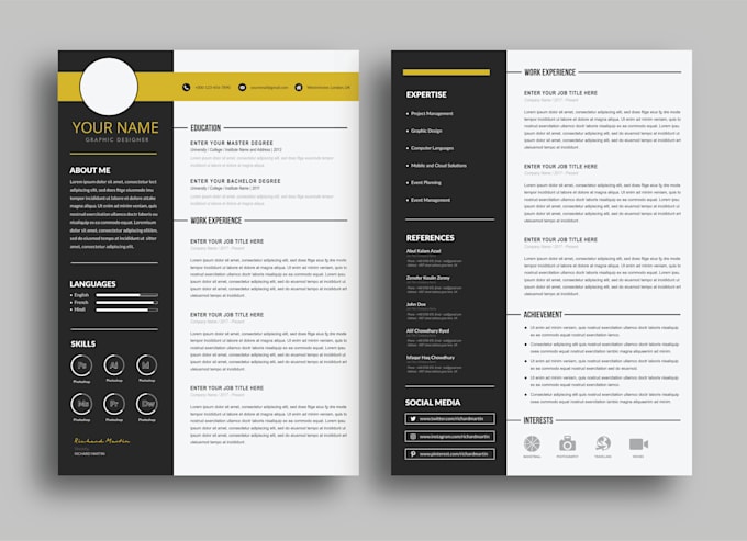 make professional CV and resume design for you