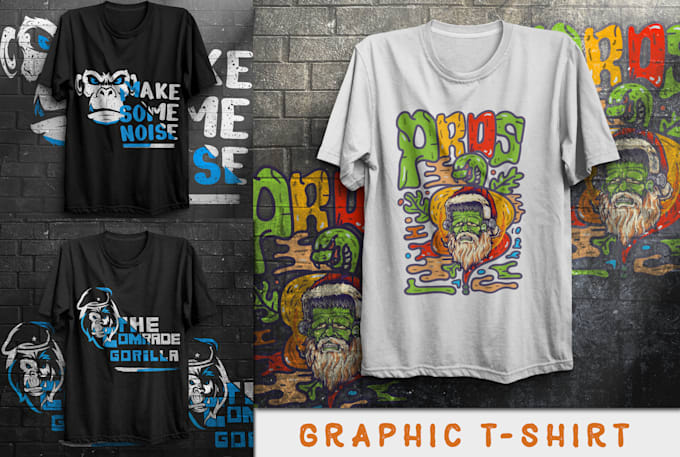 Best Deals! I will do custom graphic and typography t shirt design  for $10