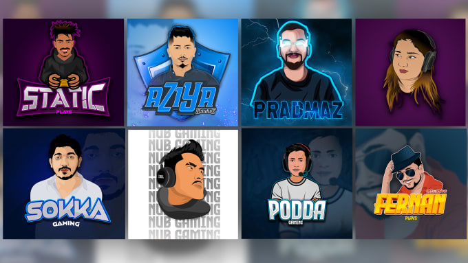 create a unique mascot, cartoon, or gaming logo design