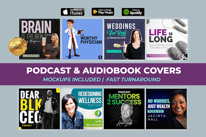 design design modern podcast cover art and podcast artwork