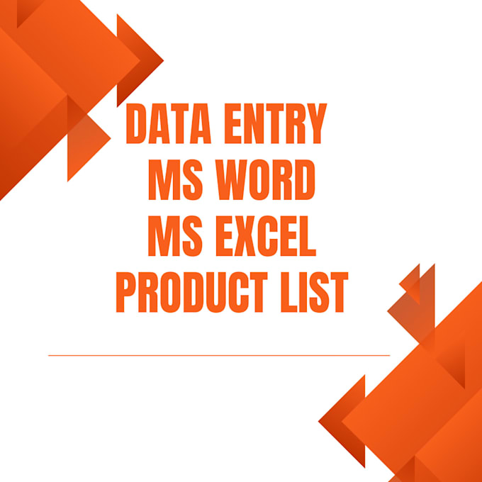 do data entry excel and ms word
